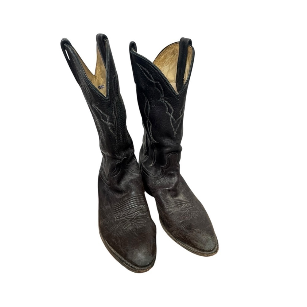 Dan Post Dark Brown Leather Western Cowboy Boots 12 D